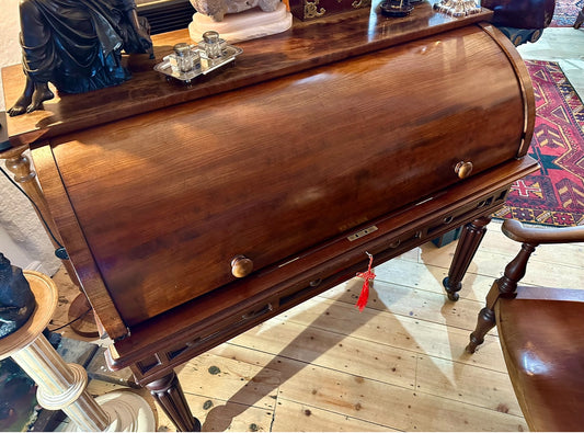 Mahogany 19th Century Roll Top Bureau Desk