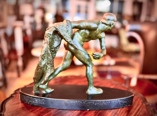 The Gladiator Bronze and Marble Signed 1890