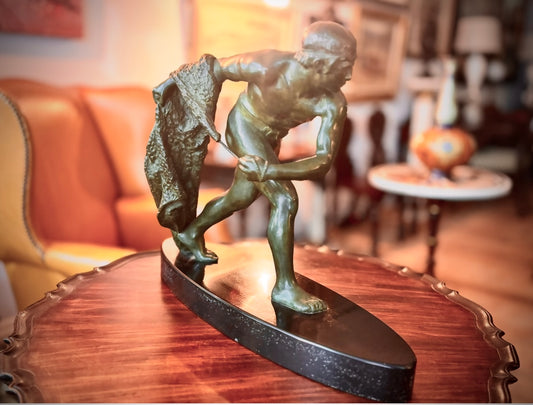 The Gladiator Bronze and Marble Signed 1890