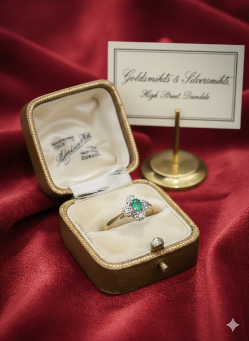 Edwardian Clover or Shamrock 9ct Yellow Gold Ring