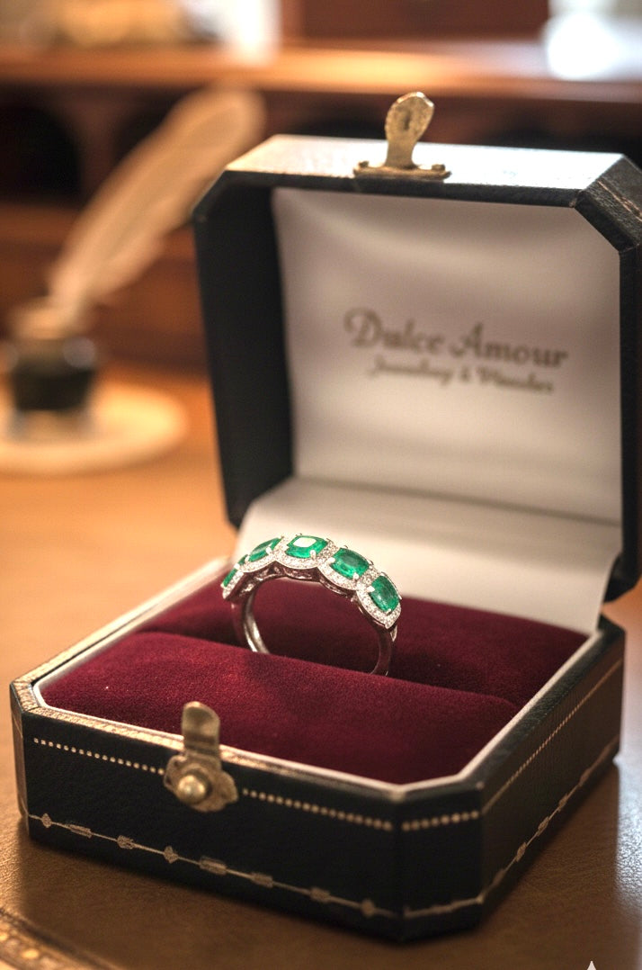 Emerald 5 Stone Ring