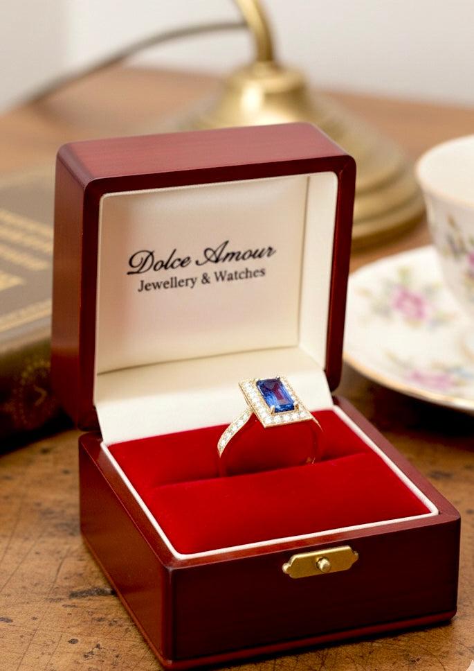 Sapphire and Diamond 9ct Yellow Gold Ring