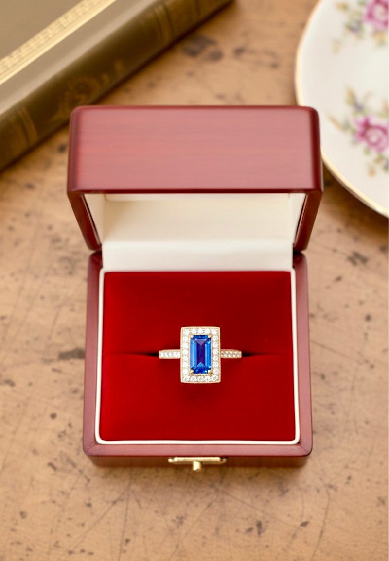 Sapphire and Diamond 9ct Yellow Gold Ring