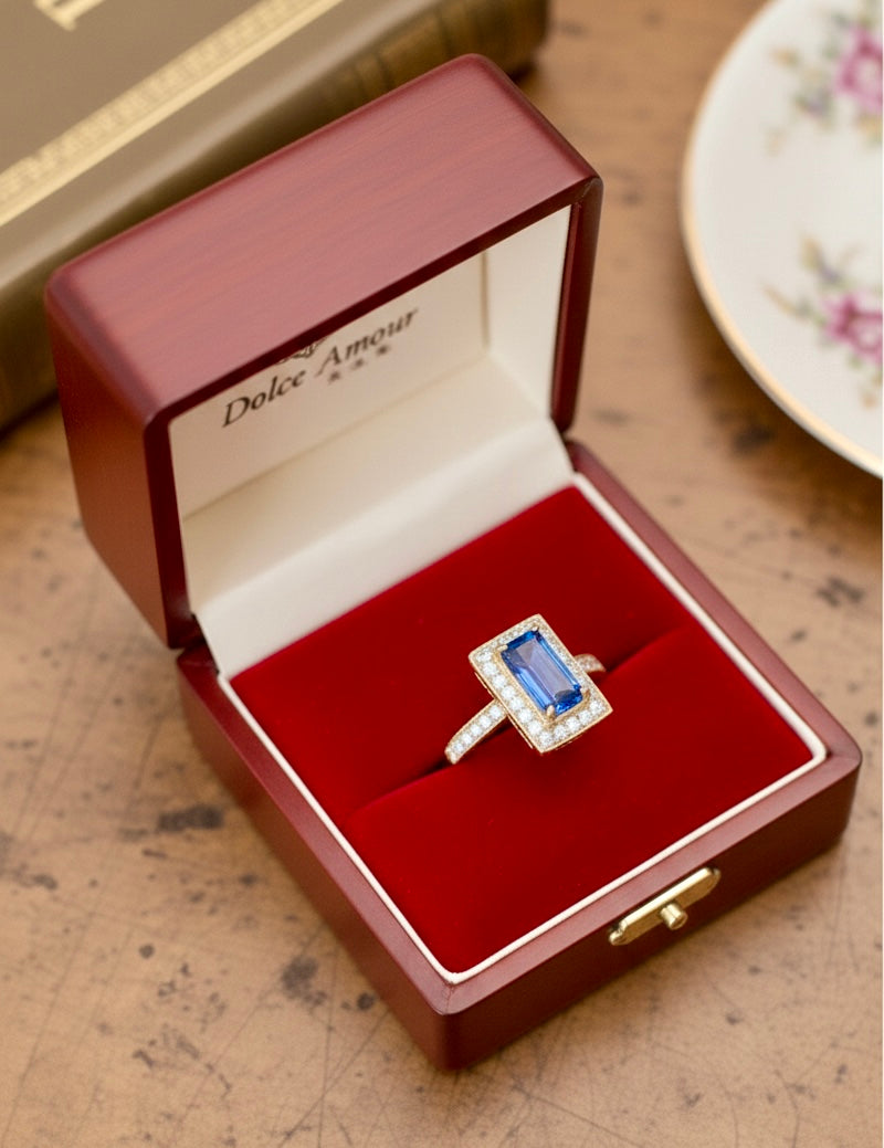 Sapphire and Diamond 9ct Yellow Gold Ring