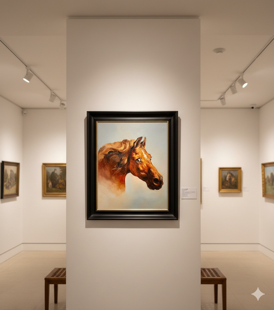 Portrait Of A Horse By Robert Lenkiewicz