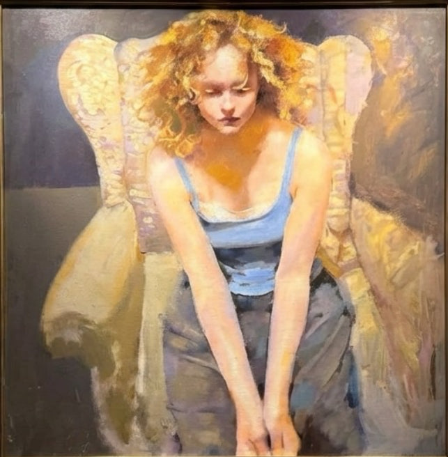 Lisa In Arm Chair By Robert Lenkiewicz
