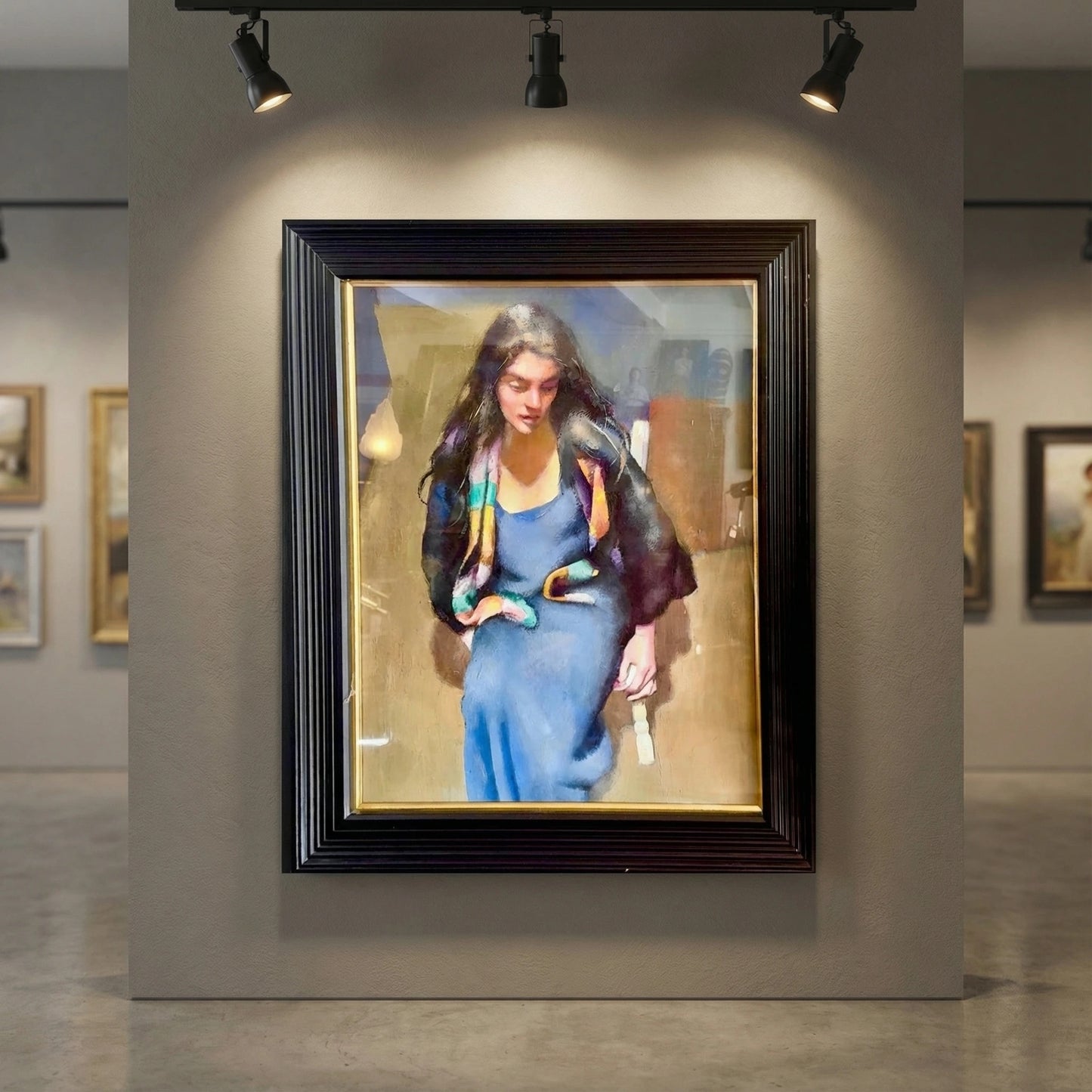 Esther With Silk Scarf By Robert Lenkiewicz (1941 - 2002)