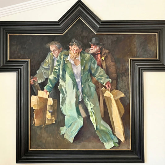 Three Vagrants Bedding Down By Robert Lenkiewicz