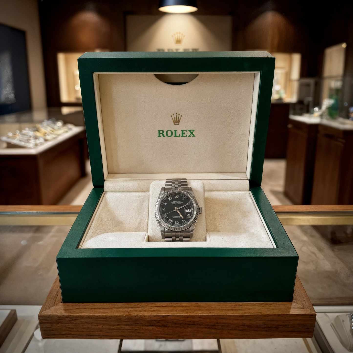 Rolex Just Date Black Face Roman Numerals