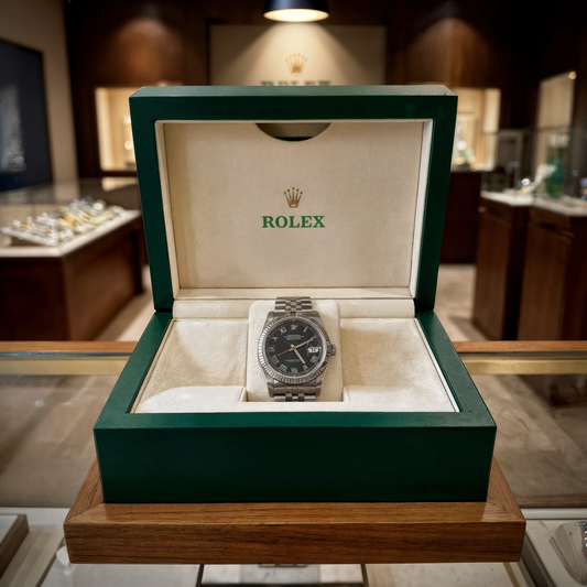 Rolex Just Date Black Face Roman Numerals