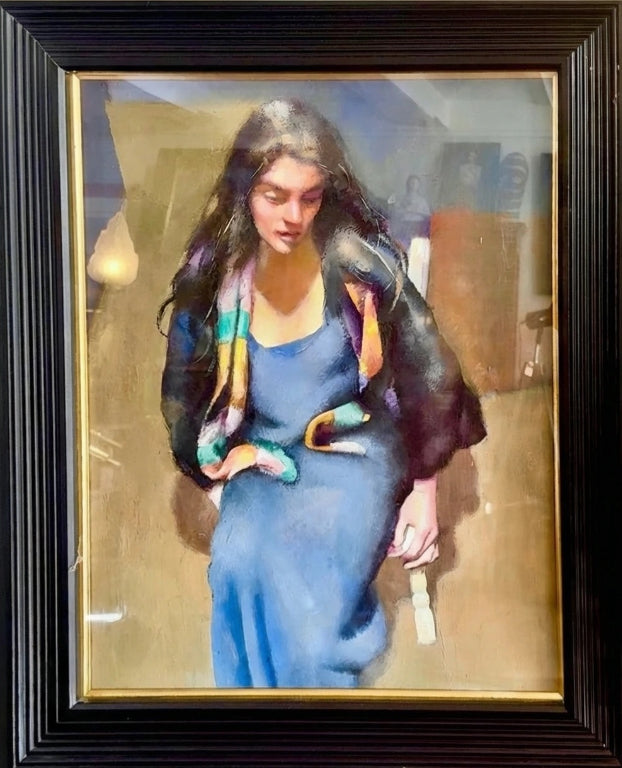 Esther With Silk Scarf By Robert Lenkiewicz (1941 - 2002)