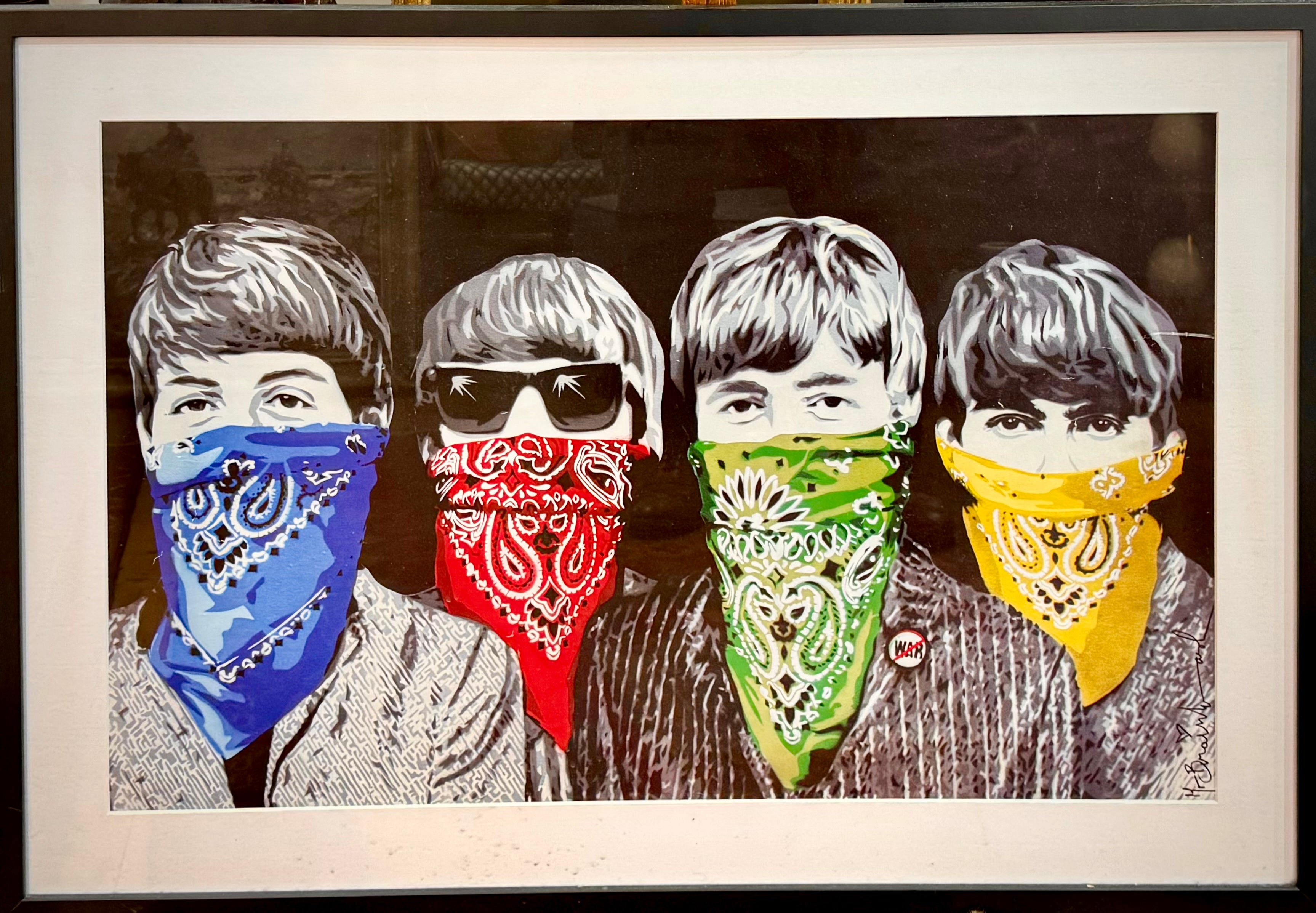 Mr.Brainwash BEATLES BANDIDOS 限定シルクスクリーン Mr Brainwash Official Lithograph 'Beatles Banditos'. Signed