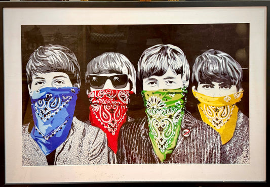 Mr Brainwash Official Lithograph ‘Beatles Banditos’. Signed