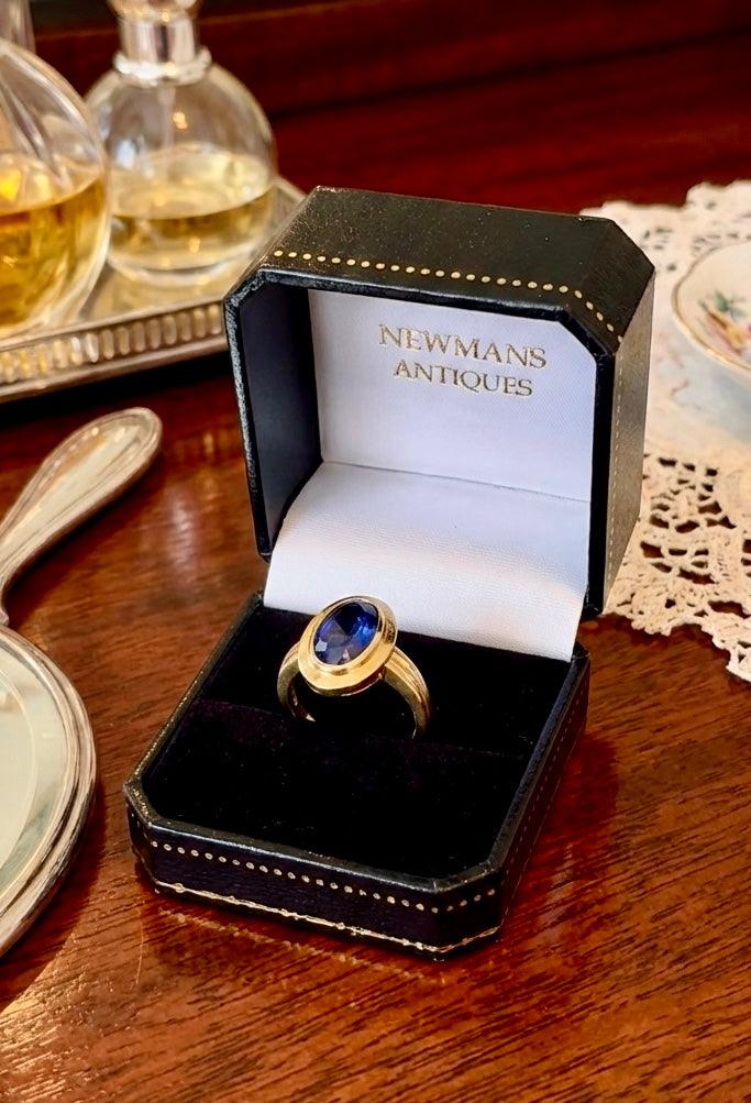 Oval Sapphire Ring and Yellow Gold SOLD