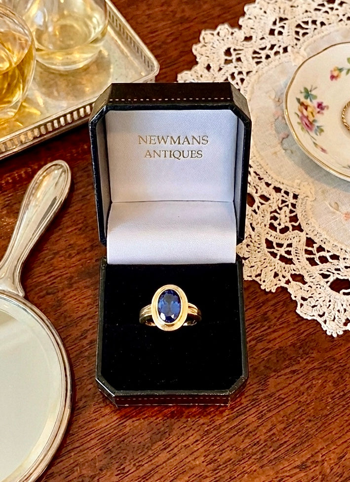 Oval Sapphire Ring and Yellow Gold SOLD