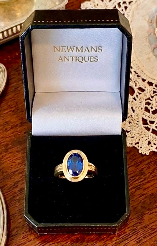 Oval Sapphire Ring and Yellow Gold SOLD