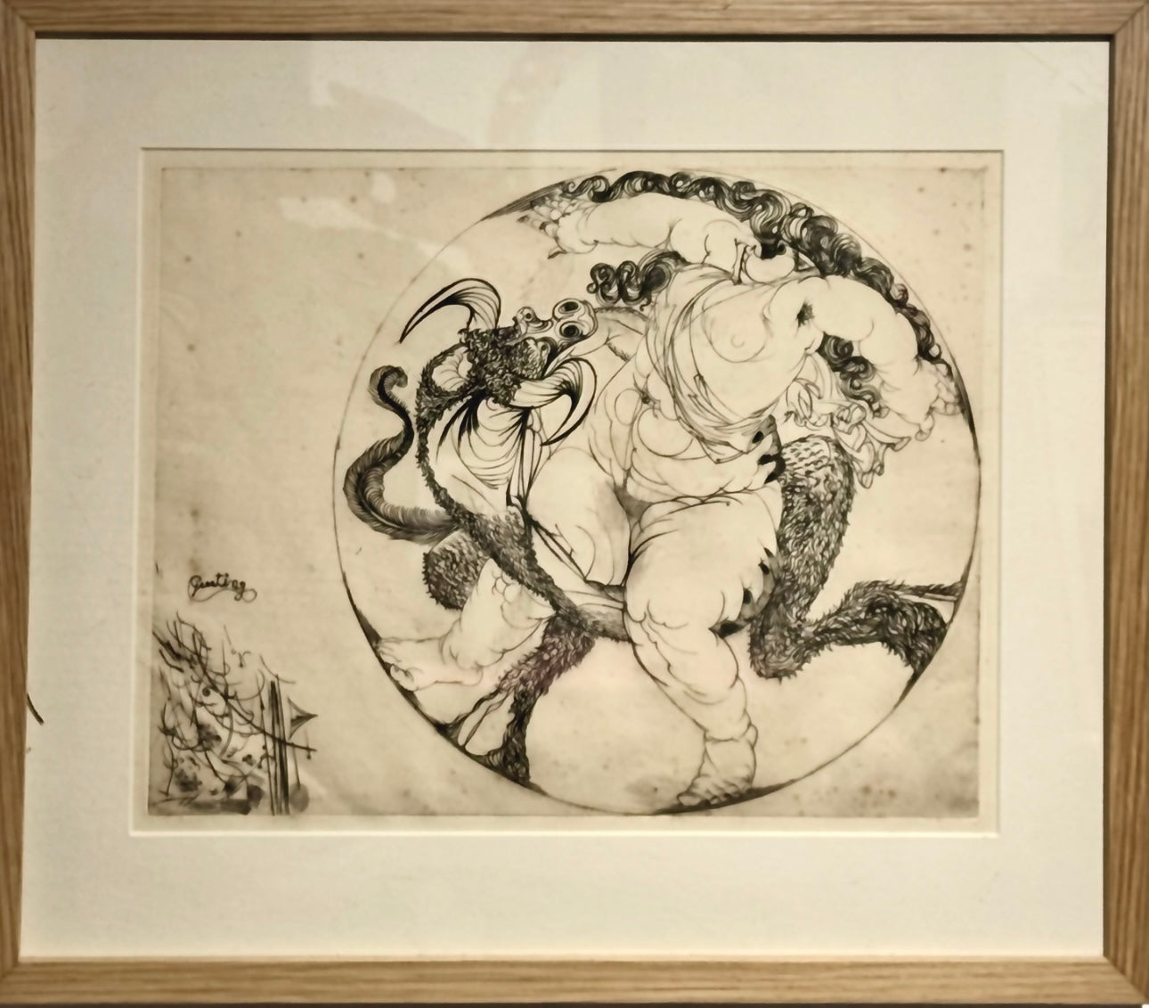 Europa And The Bull Ink Drawing