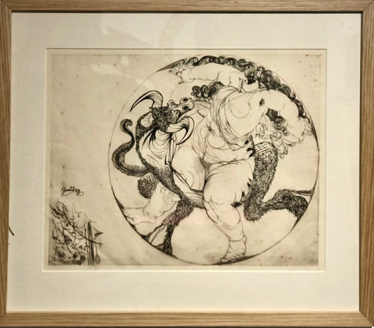 Europa And The Bull Ink Drawing