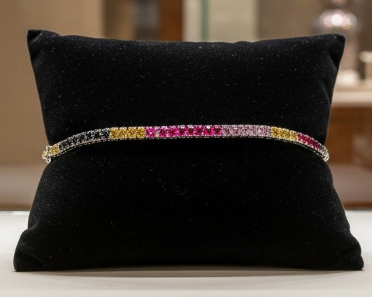 Rainbow Sapphire Bracelet Gold (9k)