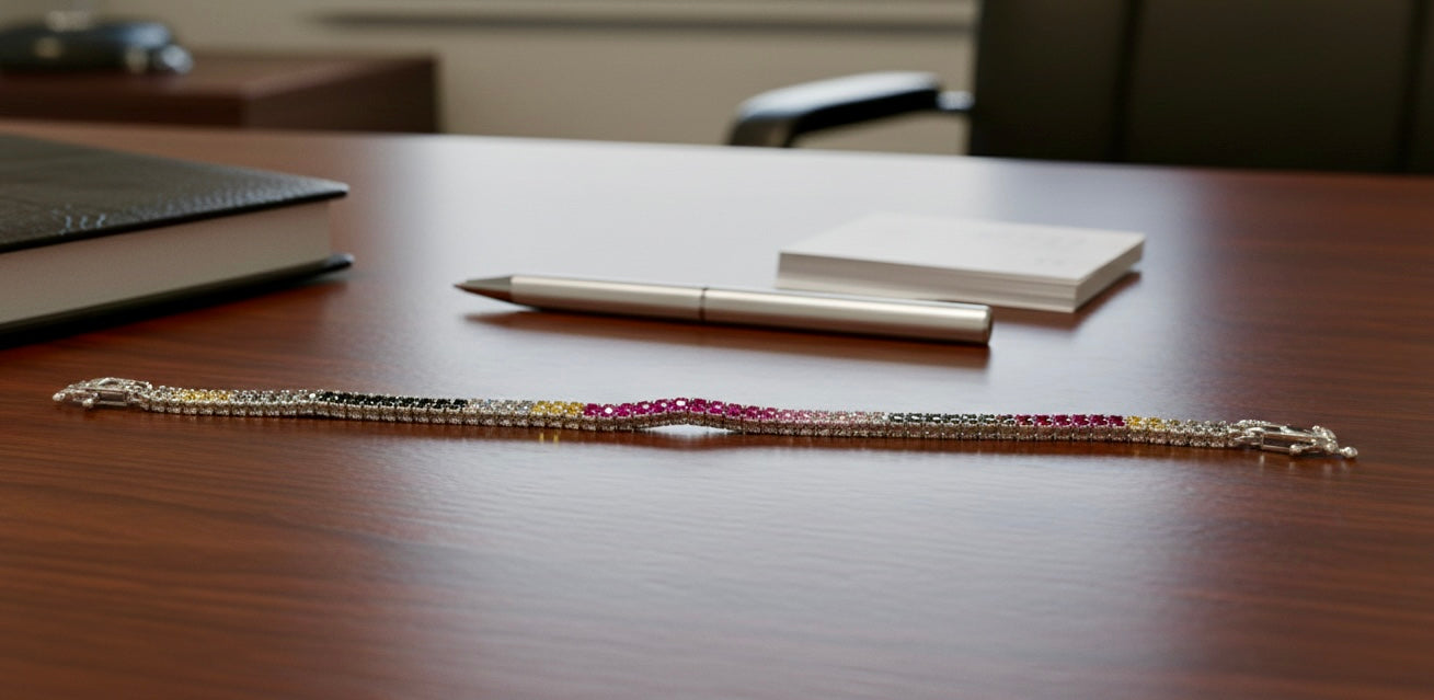 Rainbow Sapphire Bracelet Gold (9k)