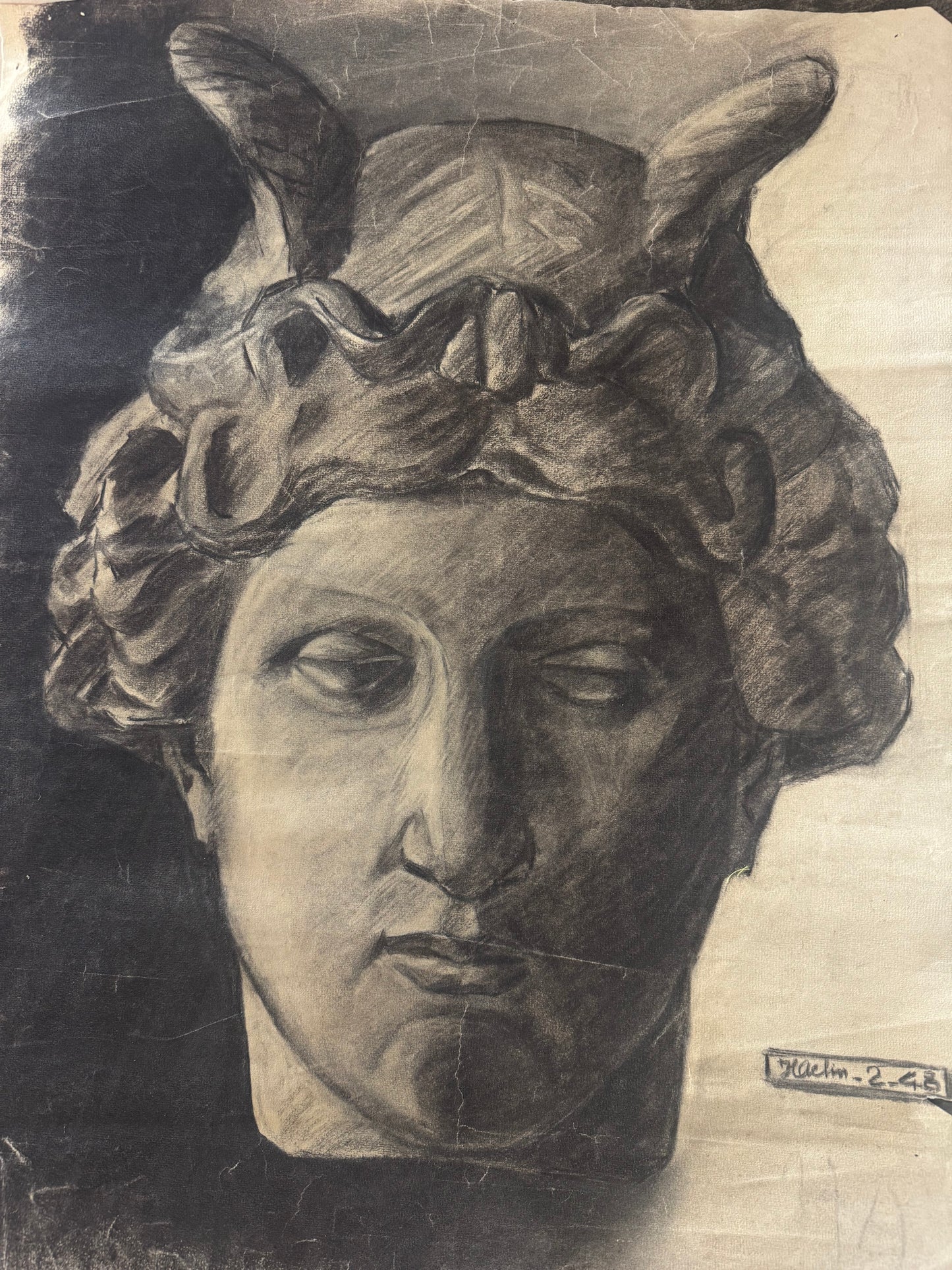 Charcoal On Paper 1948 Paris (Unframed)