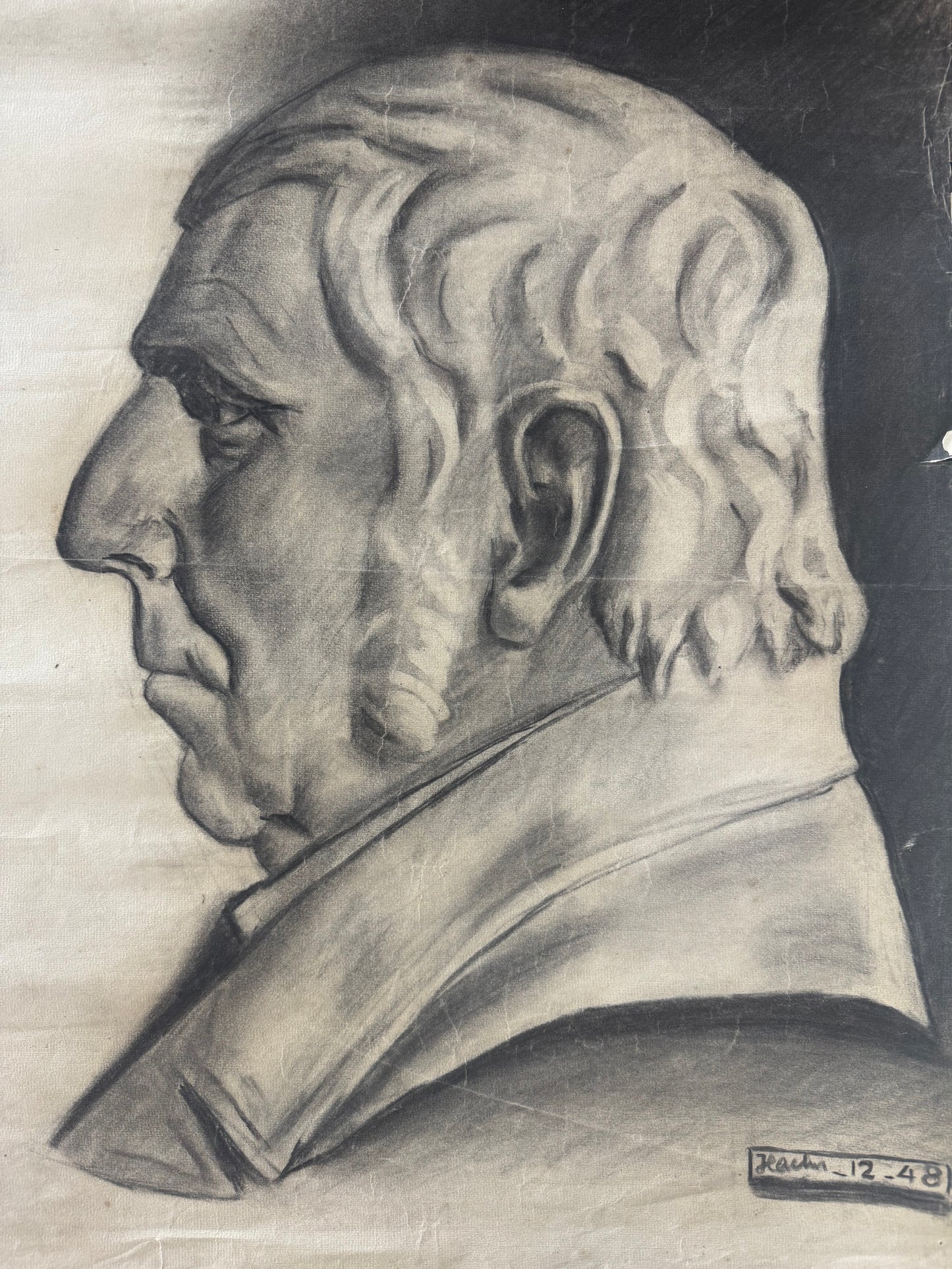 Charcoal On Paper 1948 Paris (Unframed)