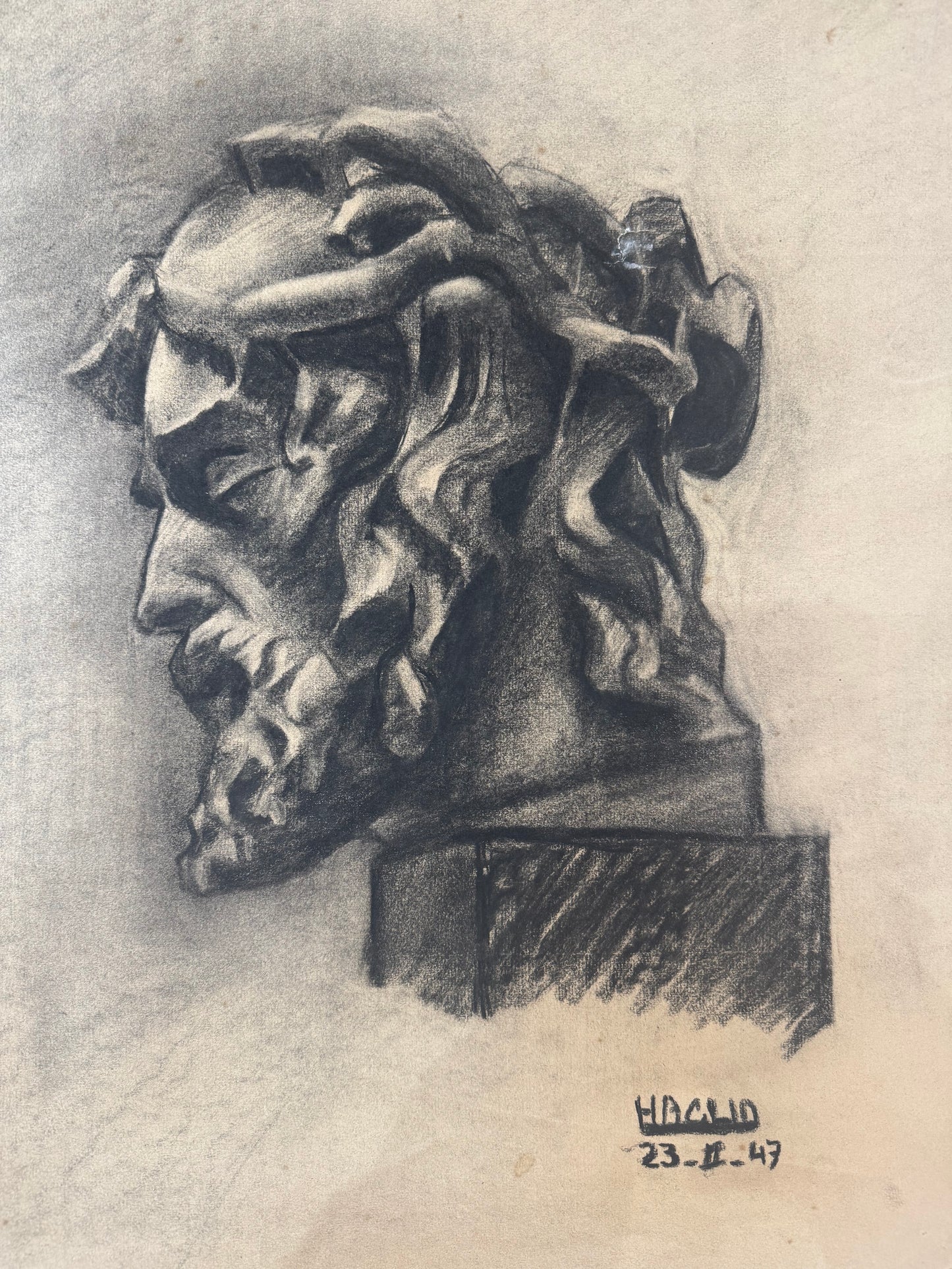 Charcoal On Paper 1948 Paris (Unframed)