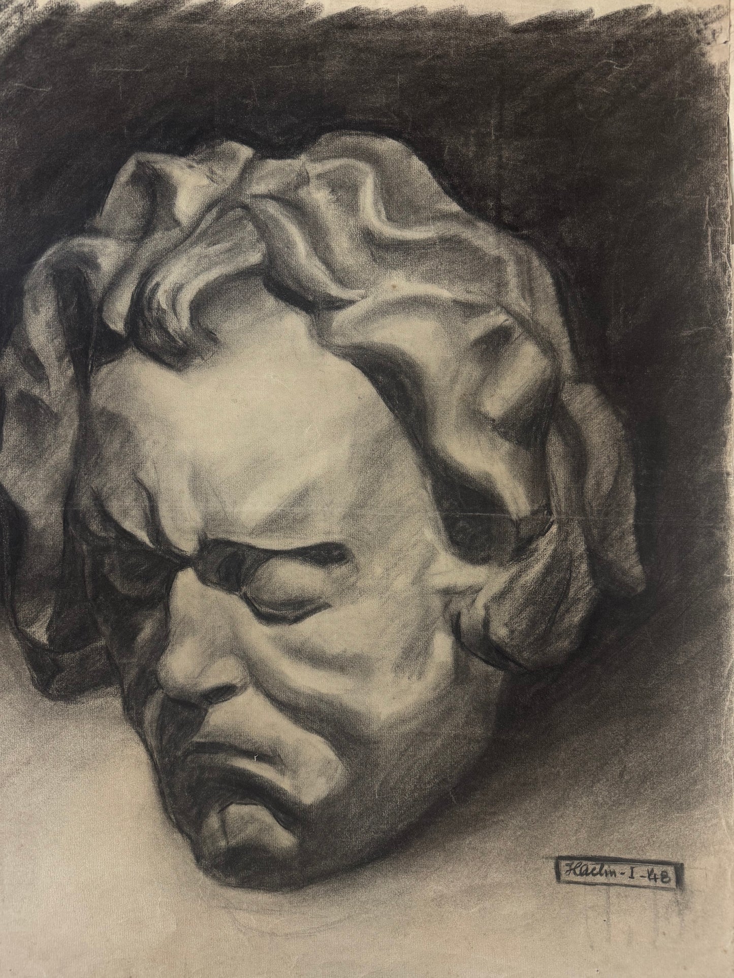 Charcoal On Paper 1948 Paris (Unframed)