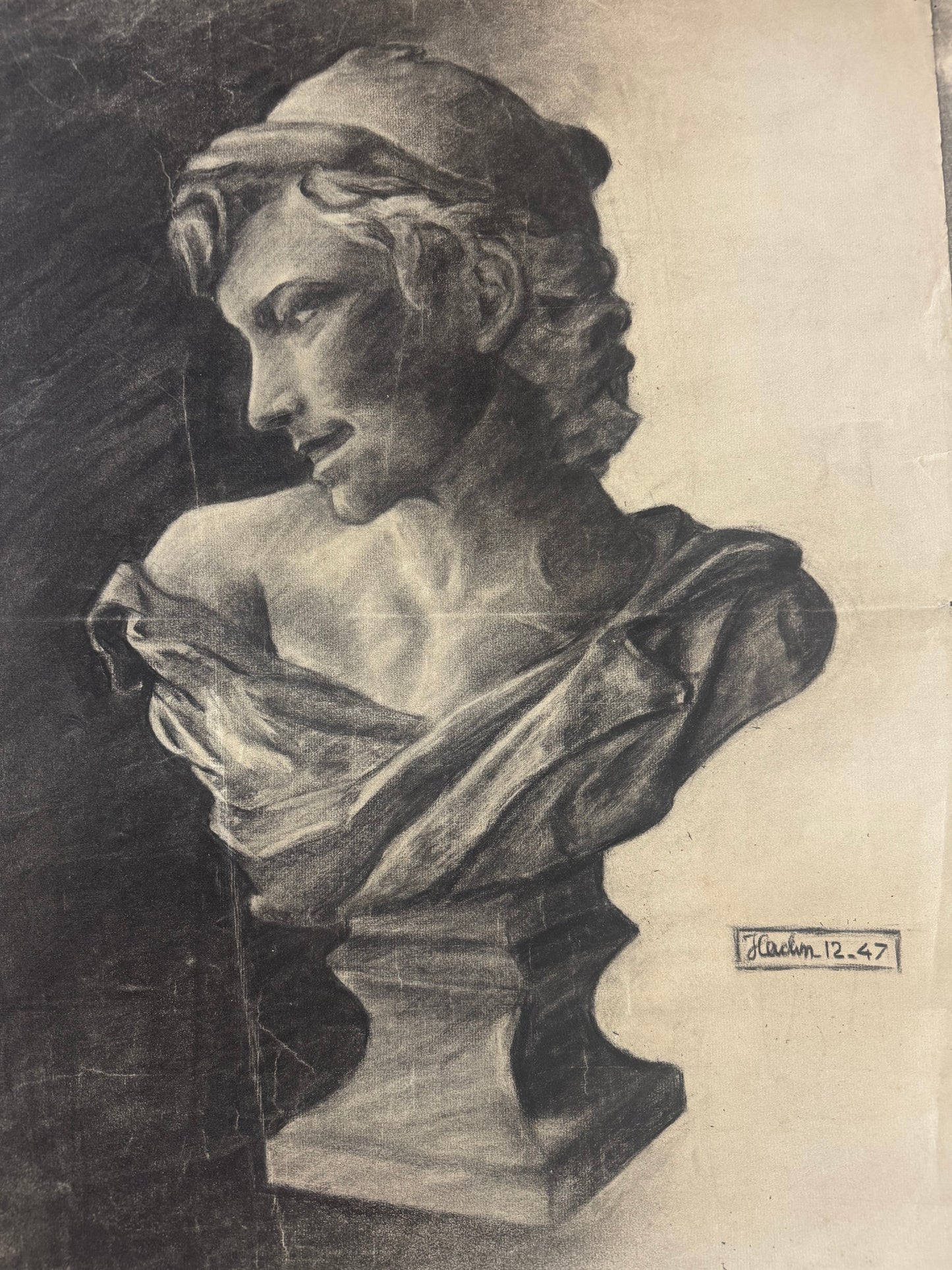 Charcoal On Paper 1948 Paris (Unframed)