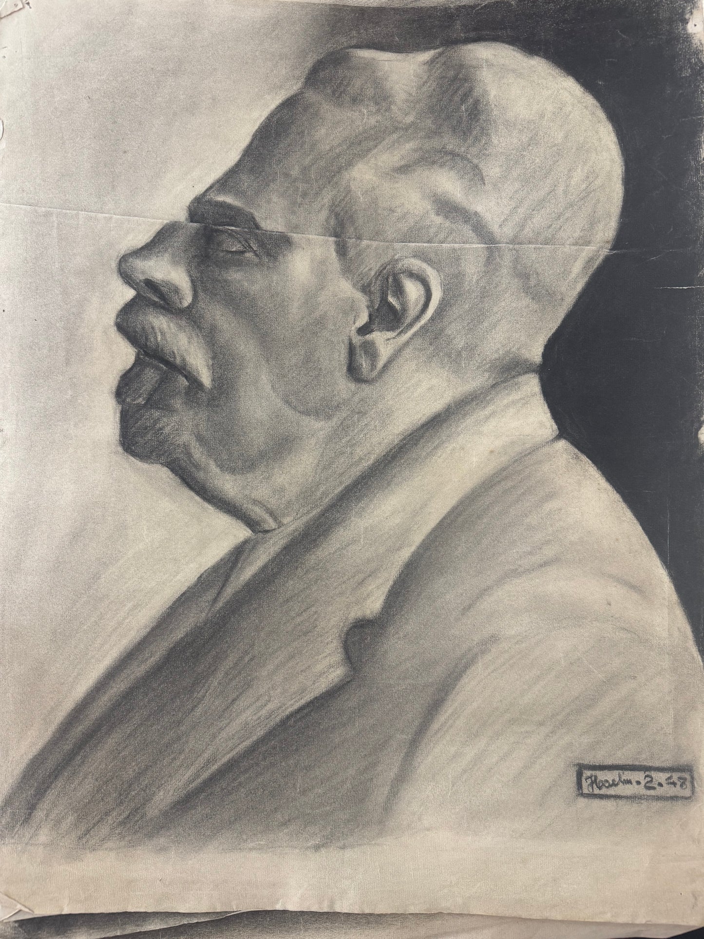 Charcoal On Paper 1948 Paris (Unframed)