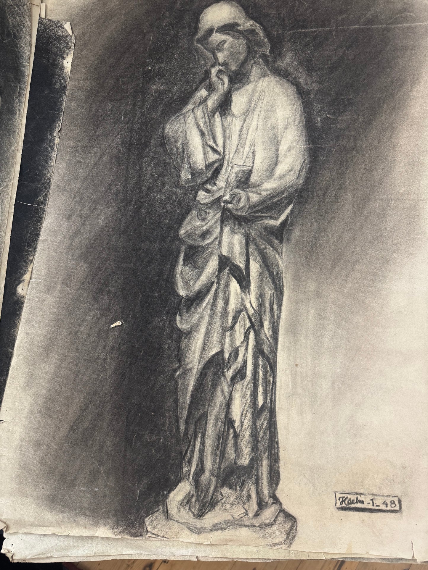 Charcoal On Paper 1948 Paris (Unframed)