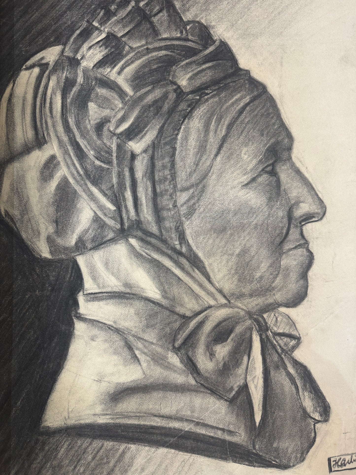 Charcoal On Paper 1948 Paris (Unframed)