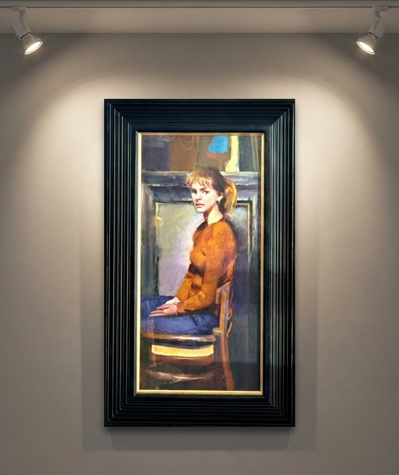 Study Of Girl In Chair By Robert Lenkiewicz