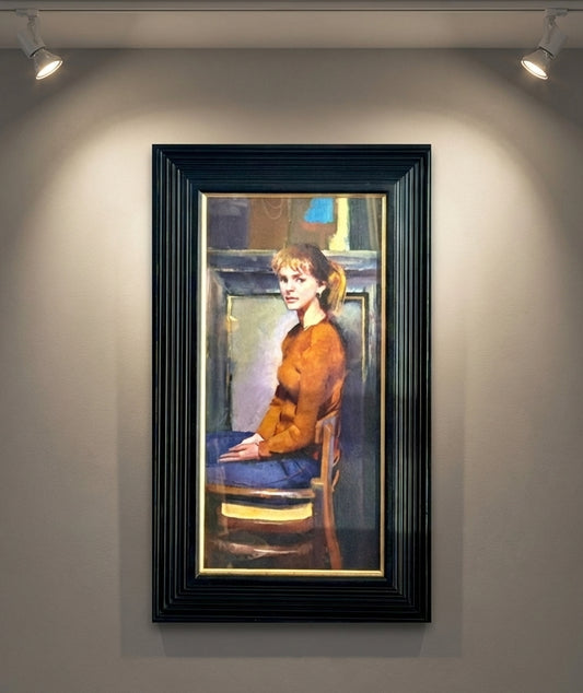 Study Of Girl In Chair By Robert Lenkiewicz