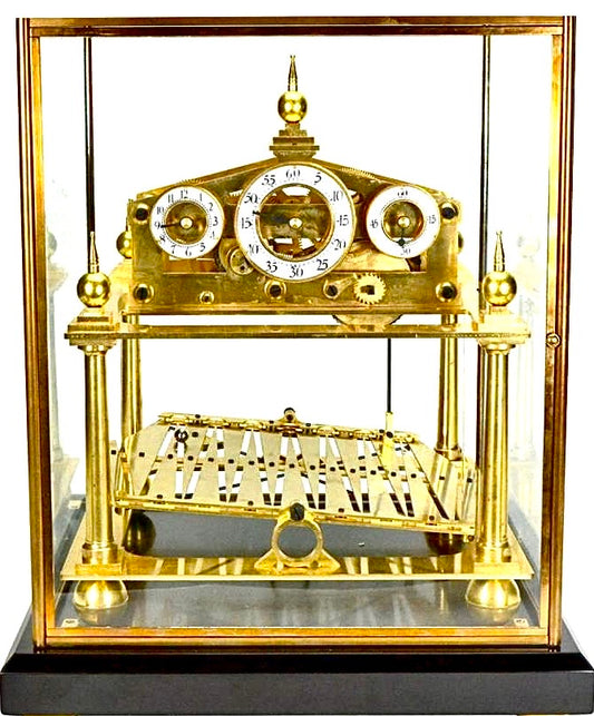 Large Mystery 8 DAY Fusee Chain English Congreve Rolling Ball Clock