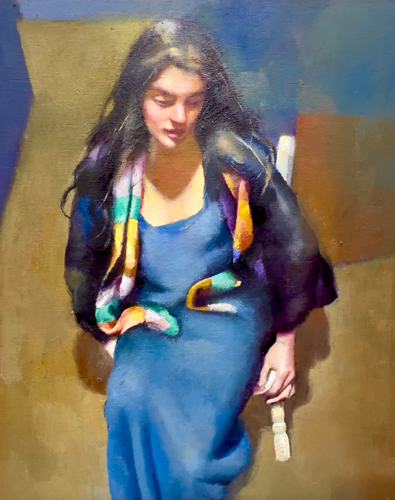 Esther With Silk Scarf By Robert Lenkiewicz (1941 - 2002)