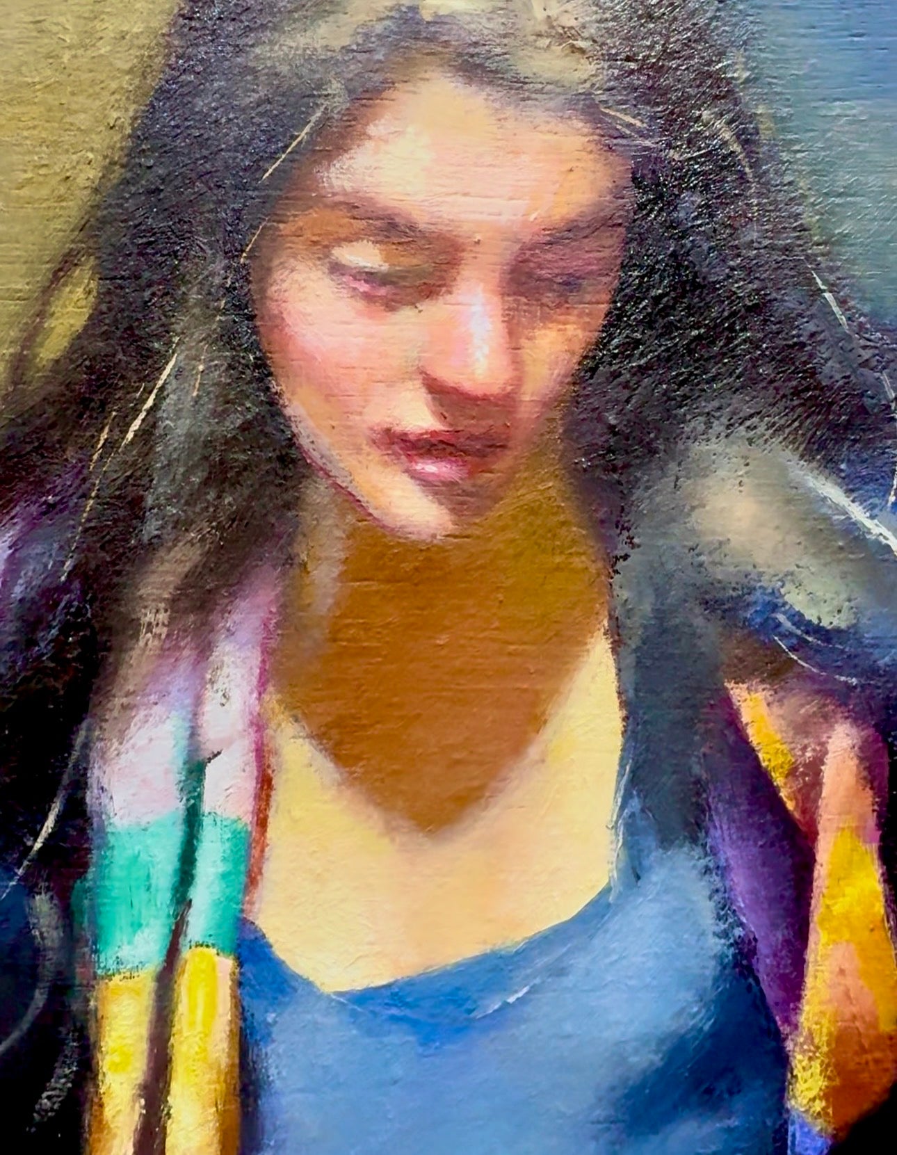 Esther With Silk Scarf By Robert Lenkiewicz (1941 - 2002)