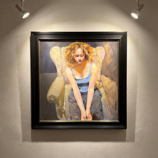 Lisa In Arm Chair By Robert Lenkiewicz