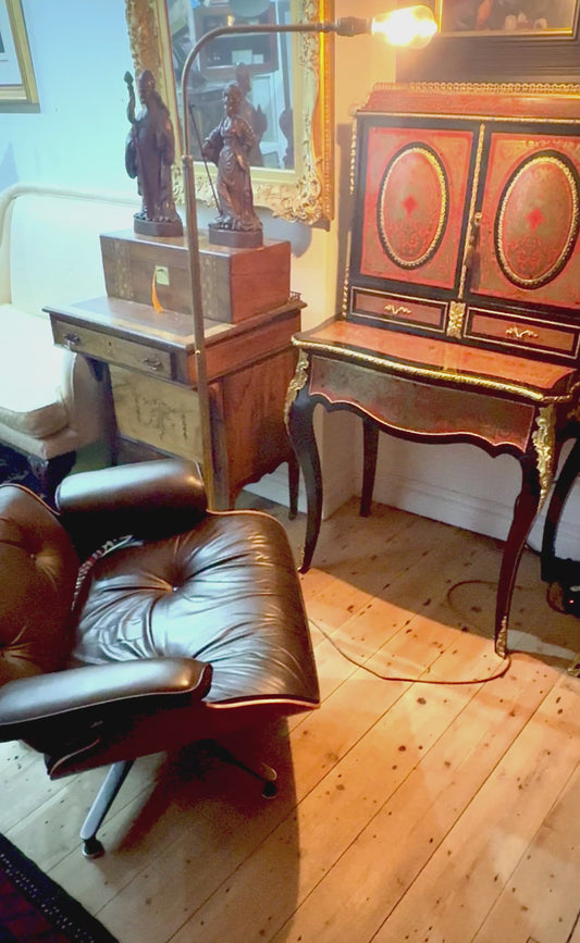 French Ebonised Boulle Bonheur -Du-Jours.