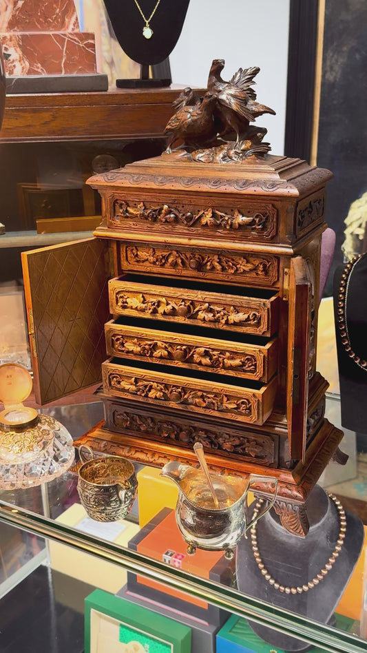 Black Forest Jewellery Cabinet Circa 1860